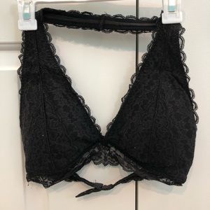 black lace bralette